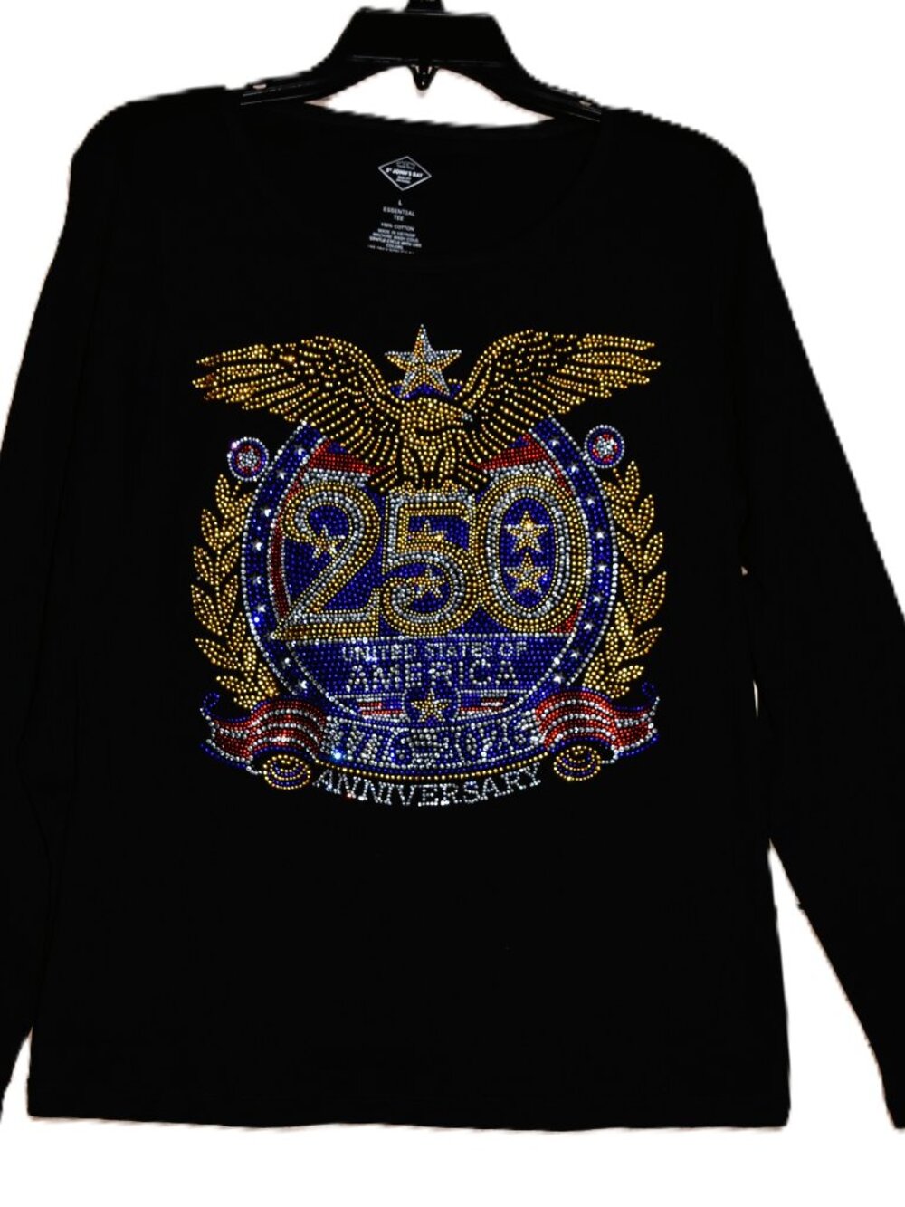America's 250th Birthday 4th of July rhinestone shirt size XS S M L XL XXL 1X 2…